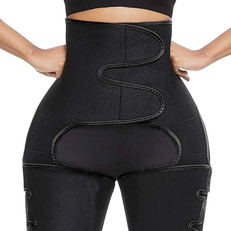 Sweat High Waist Thigh Trimmer Butt Lifter Shapewear Belt 3 In 1 Adjustable Belt Silicone Back Scrub Bath Brush