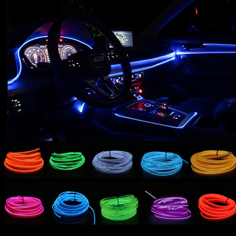 GlowLine™ USB Car LED Strip Silicone Back Scrub Bath Brush