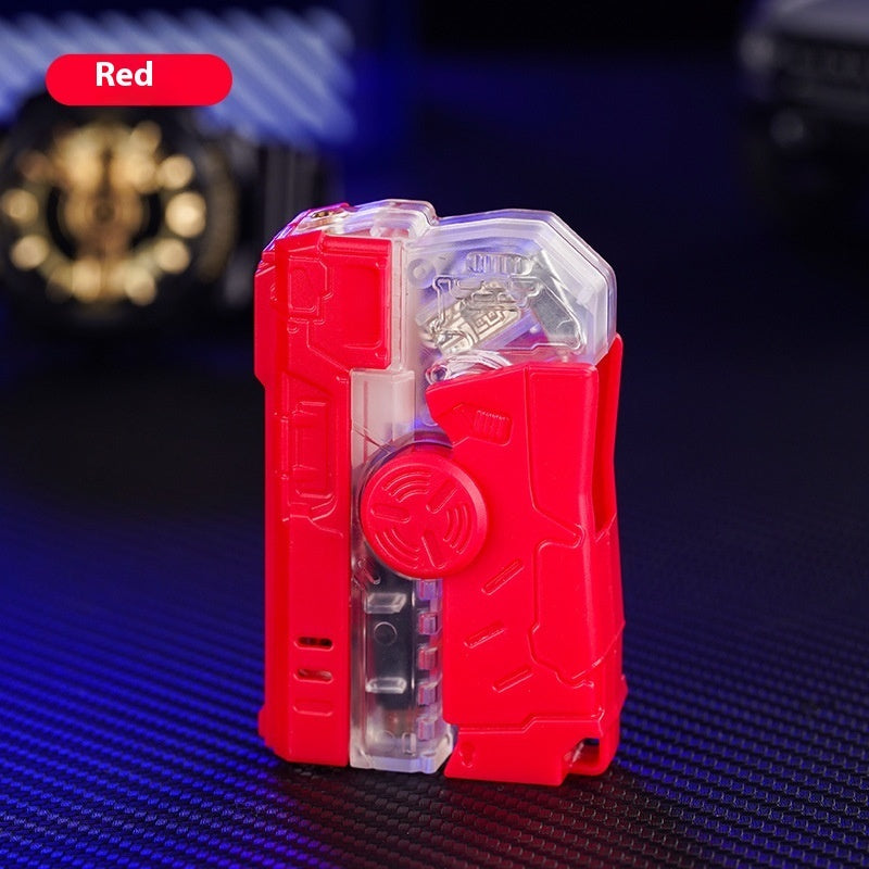 Transparent Fingertip Gyro Luminous Lighter Silicone Back Scrub Bath Brush