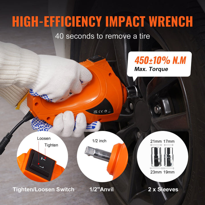 VEVOR 5T Electric Car Jack with Wrench & Pump BLYNTRA