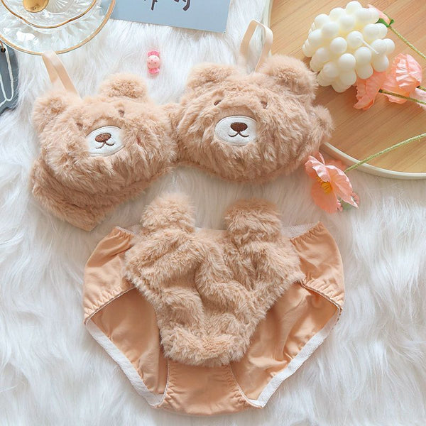 Japanese-Style Bear Bra Set for Girls – BLYNTRA Soft Comfort Lingerie BLYNTRA